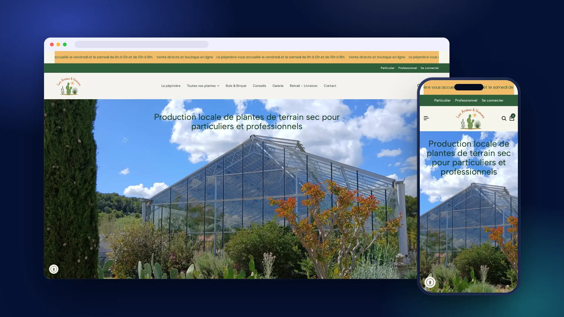 Les Arides & Vivaces — Site de Les Arides & Vivaces sur ordinateur et sur mobile