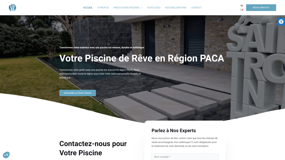 site vitrine sse-piscines