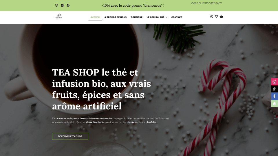 site e-commerce teashopstore